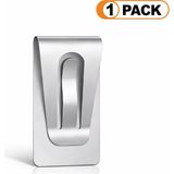 VEXORA GLOBAL Para Klipsi (Money Clip) – Nakit ve Kredi Kartı Için, Paslanmaz Çelik, Slim & Hafif Tasarım - 1 Pack