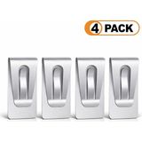 VEXORA GLOBAL Para Klipsi (Money Clip) – Nakit ve Kredi Kartı Için, Paslanmaz Çelik, Slim & Hafif Tasarım - 4 Pack