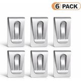 VEXORA GLOBAL Para Klipsi (Money Clip) – Nakit ve Kredi Kartı Için, Paslanmaz Çelik, Slim & Hafif Tasarım - 6 Pack