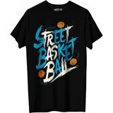 Vexshirt Erkek Basketbol Temalı Regular Tişört - Siyah
