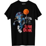Vexshirt Erkek Basketbol Temalı Regular Tişört - XL - Siyah