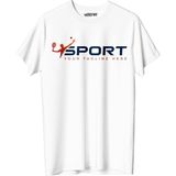 Vexshirt Erkek Tenis Temalı Regular Tişört - 2XL - Beyaz