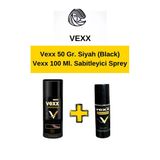 vexx maestro Vexx 50 Gr. Siyah ( Black) Saç Tozu Topik 100 Ml. Sabitleyici Sprey
