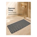Veylora34 Vantuzlu Silikon Bubble Banyo Paspası Duş Kaydırmaz 36x66 Vantuzlu Paspas