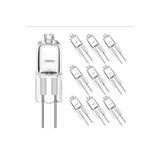 Vezalux 10'lu Paket 12V 20W Şeffaf Sarı Işık G4 Duylu Avize, Spot ve Aspiratör Için Kapsül Ampul Sarı Işık Ampul