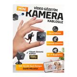 Vezir Aksesuar Mini WiFi Güvenlik Kamerası 1080P Full HD | Gece Görüşü | Manyetik 360° Döner | Hareket Sensörü | 64GB