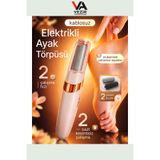 Vezir Aksesuar Şarjlı Ayak Törpüsü Elektrikli Topuk Törpüsü 2 Başlıklı 2 Hızlı LED Işıklı Pedikür ve Ayak Bakım Aleti TRY99975