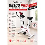 VFİT Db100 Pro Beyaz Spin Bike Elden Nabız Ölçer Direnci Ayarlanabilir