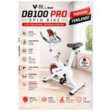 VFİT Db100 Pro Beyaz Spin Bike Elden Nabız Ölçer Direnci Ayarlanabilir