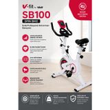Vfit Sb100 Pro Beyaz Spin Bike Elden Nabız Ölçer Direnci Ayarlanabilir