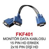 VGA çoklayıcı 2'li Monitör Kablosu