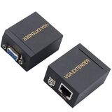 VGA Extender, CAT5E/CAT6 Kablo Ile, VGA Uzatıcı, VGA Verici + Alıcı, Siyah, 60 M,