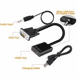 Vga Hdmi Dönüştürücü Kablo + Audio Ses Çevirici Vga To Hdmi