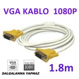 VGA Kablo Full HD Projeksiyon LCD Monitör Görüntü Kablosu 1.8m