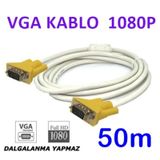 VGA Kablo Full HD Projeksiyon LCD Monitör Görüntü Kablosu 50mt