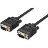 VGA Monitör Kablosu, DSUB 15 erkek <=> DSUB 15 erkek, 5 metre, CU, 3Coax/7C, AWG28, 2x ferrite