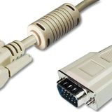 VGA Monitör Uzatma Kablosu, DSUB 15 erkek <=> DSUB 15 dişi, 3CF7C, AWG 28/30, 1.8 metre, bej r
