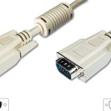 VGA Monitör Uzatma Kablosu, DSUB 15 erkek <=> DSUB 15 dişi, 3Coax/7C, 2 x ferrite filtre, AWG