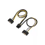Vga Power Kablo 2X Sata To 8 Pin (6+2) Pcı-Ex Dönüştürücü Güç Kablosu Pcıe To 2X Sata Erkek