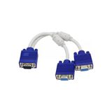 Vga Splitter Uyumlu Kablosu Vga Y Kablosu 1 Erkek - 2 Dişi Vga Dönüştürücü Vga Ekran Çoğaltma