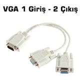VGA TO 2 VGA 25 CM KABLO-LALE VGA KABLO VGA ÇOKLAYICI 2Lİ Y KABLO