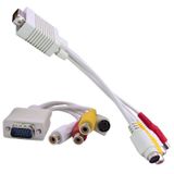 VGA TO 3RCA + S VİDEO 15 CM ÇEVİRİCİ KABLO (AVD-180)