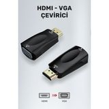 VGA To HDMI Çevirici Dönüştürücü Adaptör - Siyah