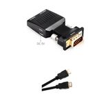 Vga To Hdmi Cevirici Donusturucu Laptop Tv Monitor Adaptor Kablosu + Hdmi Kablo 1.5 Metre