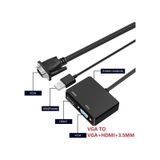 Vga To Vga+Hdmı+3.5Mm Çevirici Dönüştürücü 4772P Adaptor Monitör