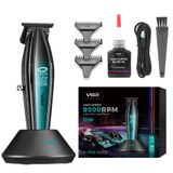 VGR - Profesyonel Şarjlı Tıraş Makinesi - V-992 - Saç Sakal Trimmer | Isınmayan DLC Kaplama Seramik T-Bıçak - 9000 RPM Yüksek Hızlı Motor - 2000 mAh lityum - Şarj Standı