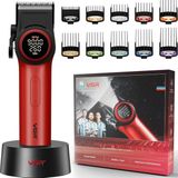 VGR V-001 Profesyonel Salon Kalitesinde Saç Kesme Makinesi - 9000 RPM Yüksek Güçlü DC Motor, 300 Dakika Çalışma Süresi, DLC Elmas Kaplamalı Bıçak, LED Ekran ve Işık, 15 Uzunluk Ayarlı Ayarlanabilir