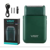Vgr V-390 Sıfır Sakal ve Yanak USB Şarjlı Traş Makinesi Yeşil Kablosuz Kullanım Özelliği