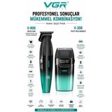 VGR Voyager VGR V-906 & V-308 Saç Kesme, Sakal Sıfırlama Tıraş Makinesi Seti 2'li Berber Combo