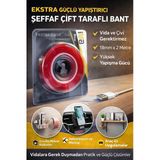 Vhb Akrilik Silikon Bant 18Mm X 2 Metre Şeffaf Çift Taraflı Güçlü Yapıştırıcı Bant