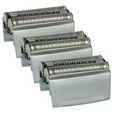 Vhbw Braun 5020S (5748/5749), 5030S (5748/5749), 5040S (5748/5749) Elektrikli Tıraş Makinesiyle Uyumlu 3X Yedek Tıraş Başlıkları, Gümüş