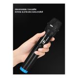 Vhf Kablosuz Mikrofon Profosyonel Cami Okul Otobüs Sunum Düğün Alıcılı El Mikrofonu Karaoke