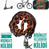 Vi Caro 100 cm Bisiklet Kilidi Kask Kilidi Scooter Kilidi