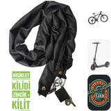 Vi Caro (1204) Bisiklet Kilidi Kask kilidi scooter kilidi 100 cm siyah