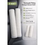 Vi Caro 2 adet peluş emniyet kemeri kılıfı - emniyet kemeri aksesuarı - araba aksesuarı omuz koruyucu