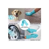 Vi Caro 2 Adet(SAĞ,SOL)ısıya Dayanıklı Tırtıklı Kedi Köpek Yıkama Fırçalama Eldiveni Bulaşık Banyo Araba