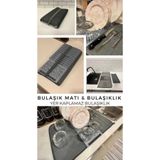 Vi Caro 2 Parça Bulaşıklık Seti Katlanabilir Matlı Mikrofiber Katlanır Bez Mat Tezgah Üstü Kurutma