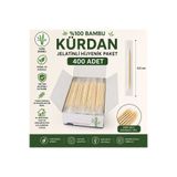 Vi Caro 400 Adet %100 Bambu Jelatinli Kürdan Tek Tek Paketli Hijyenik Servis Pratik Ahşap Kürdan