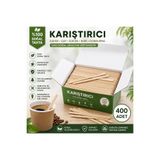 Vi Caro 400 Adet %100 Doğal Pratik Ahşap Kahve Karıştırıcı Çubuk Tek Kullanımlık Tahta İçecek Karıştırıcı Doğal Yerli Ağaç Tahta Kaşık Çay Kahve Kaşığı Karıştırıcı
