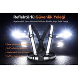 Vi Caro (9) Yüksek Görünürlüklü Reflektörlü Yelek Ayarlanabilir Ikaz Yeleği ile Uyumlu - Çok Renkli