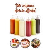 Vi Caro Büyük Boy 2 Adet 700ml Sosluk Sirke Yağ Ketçap Sos Şişesi Sosluk Yağdanlık Sıvı Çikolata