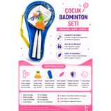 Vi Caro Çocuk Badminton Seti 2 Raket 2 Tüytop Taşıma Çantalı Hafif Eğlenceli Oyun Seti 3+ Yaş Karışık Renklerde