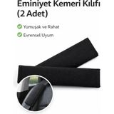 Vi Caro Emniyet Kemeri Kılıfı Siyah (2 Adet) – Yumuşak ve Evrensel Uyum Özelliği