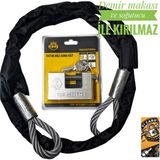 Vi Caro Motorsiklet 10 mm 3 Metre Çelik Halat Motorsiklet Zincir Kilit Scooter Kilidi Motor Kilidi