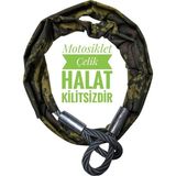 Vi Caro Motorsiklet 14 mm 2 Metre Çelik Halat Motorsiklet Zincir Kilit Scooter Kilidi Motor Kilidi
