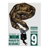Vi Caro Seviye 9 10 Mm 2.5 Metre Kesilmez Motorsiklet Zincir Kilit Motor Kilidi Motorsiklet Kilidi
